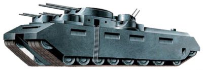 Návrh tisícitunového tanku inženýra Eduarda Grotteho.