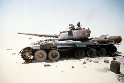 Irácký T-72 během války v zálivu