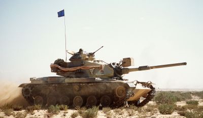 Tank M60A1 egyptské armády při cvičení v americké poušti