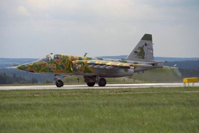 Snad nejslavnější exemplář bitevníku Su-25K, známý pod přezdívkou „Žabák“