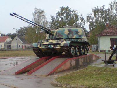 ZSU-57-2 ve Vukovaru (Chorvatsko)