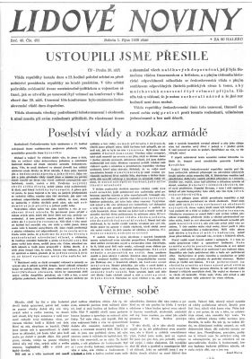 Lidové noviny 1. října 1938