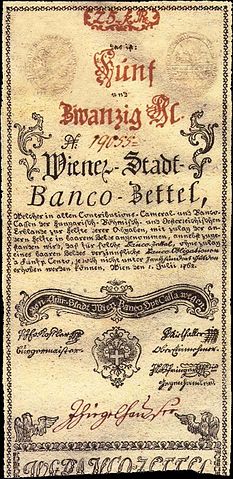 Bankocetle z roku 1762
