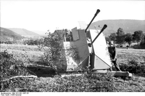 3.7 cm Flak 43 Zwilling v severní Francii