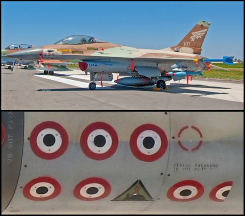 Izraelská F-16A Netz 107
Izraelská F-16A Netz 107 se 6,5 sestřely jiných letounů a jedním zásahem iráckého reaktoru, světový rekord pro F-16
Klíčová slova: f-16