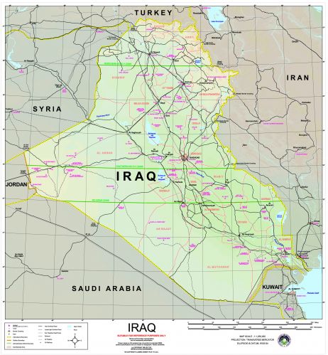 Mapa Iráku
