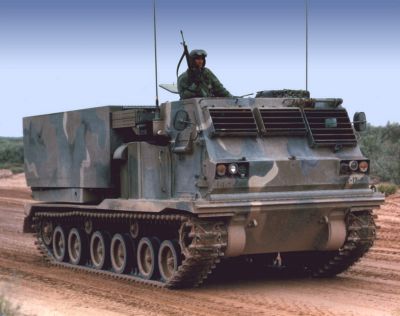 M270 MLRS
Palebné vozidlo MLRS v pochodové poloze
Klíčová slova: mlrs