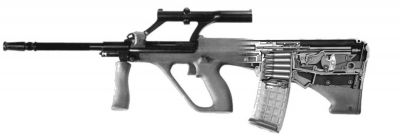 Steyr AUG
Průřez ukazuje funkční mechanismus v pažbě pušky Steyr AUG
Klíčová slova: steyr_aug