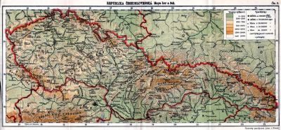 Zeměpisná mapa Československa (1931)