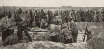 Ústup ruských vojáků bránících Varšavu, srpen 1915
Klíčová slova: varsava